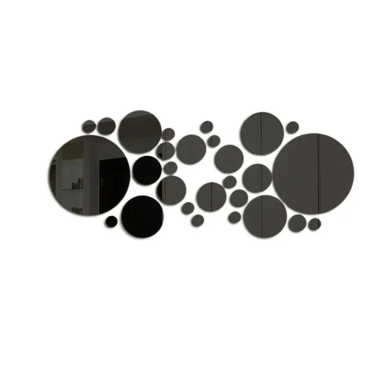 26 PCs  Acrylic Mirror Wall Sticker, round