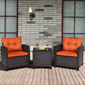 3 PC Patio Rattan Set