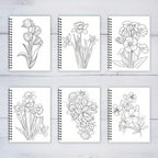 Adult Flower Coloring Book