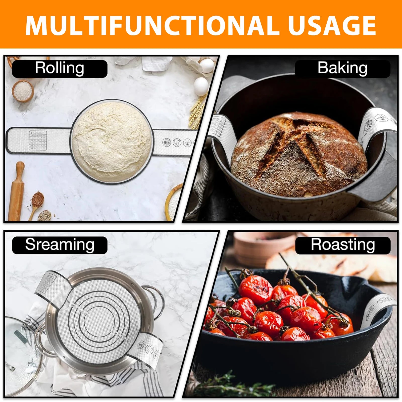 Silicone Bread Sling, Reusable Baking Mat