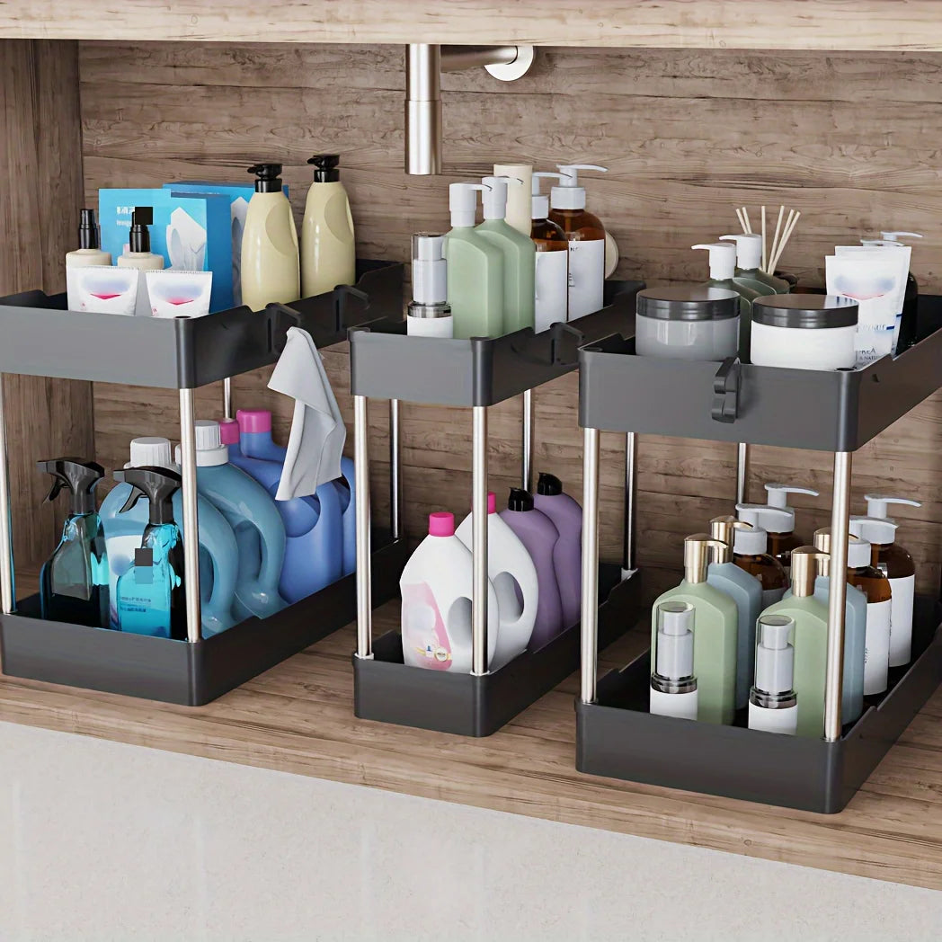 3pcs Under Sink Organizers  Large, Medium, Small