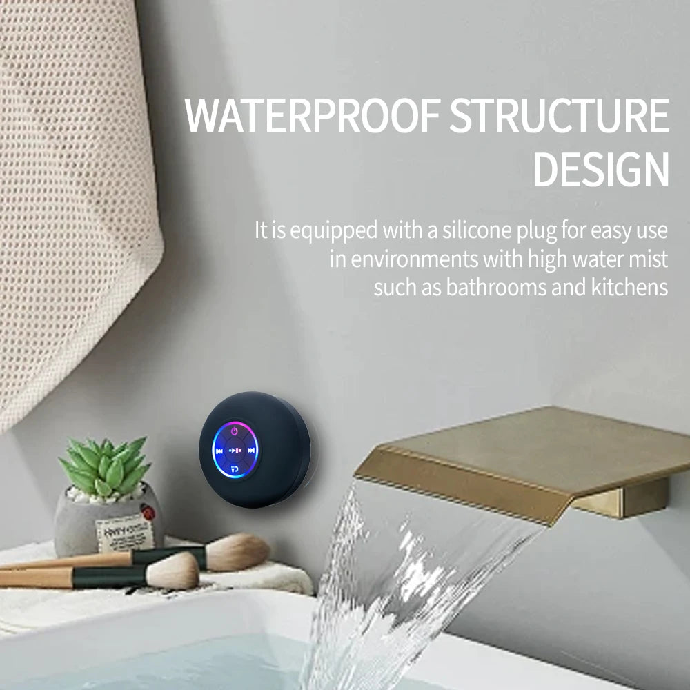 Portable Wireless Bluetooth Speaker LED Light , Waterproof