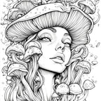 Mushroom World Coloring Book