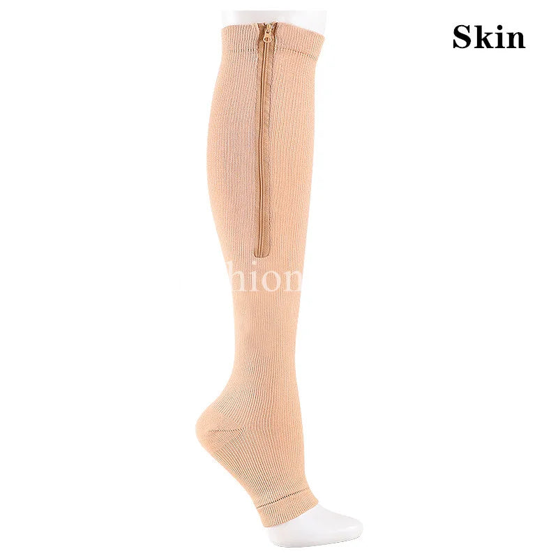 1 Pair Zipper Compression Socks