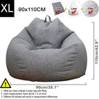 Washable Linen Bean Bag Chair / Filling