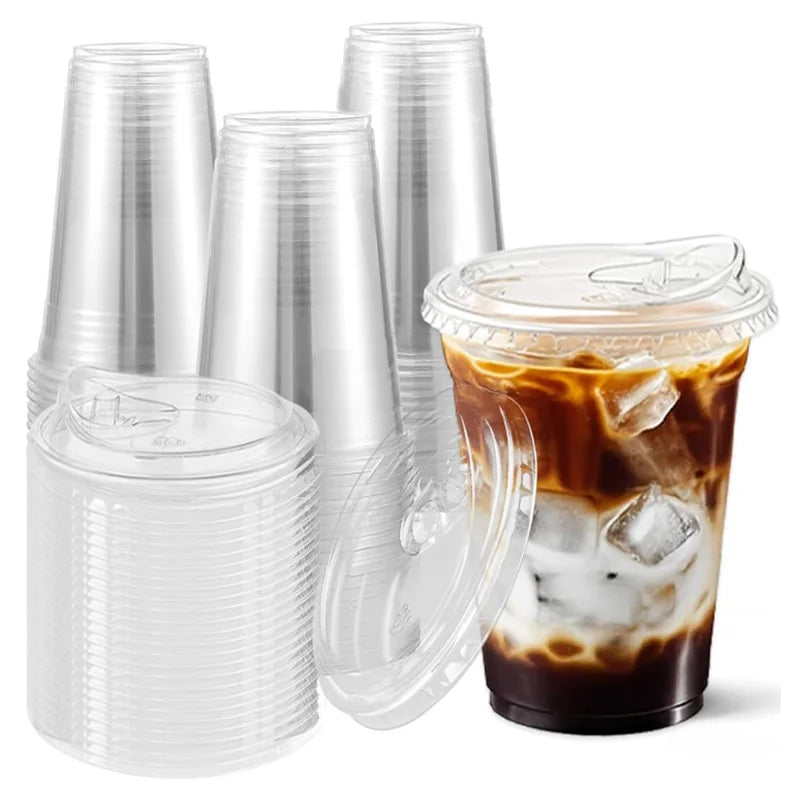Plastic Cups,  10 Pack, 16 oz Disposable