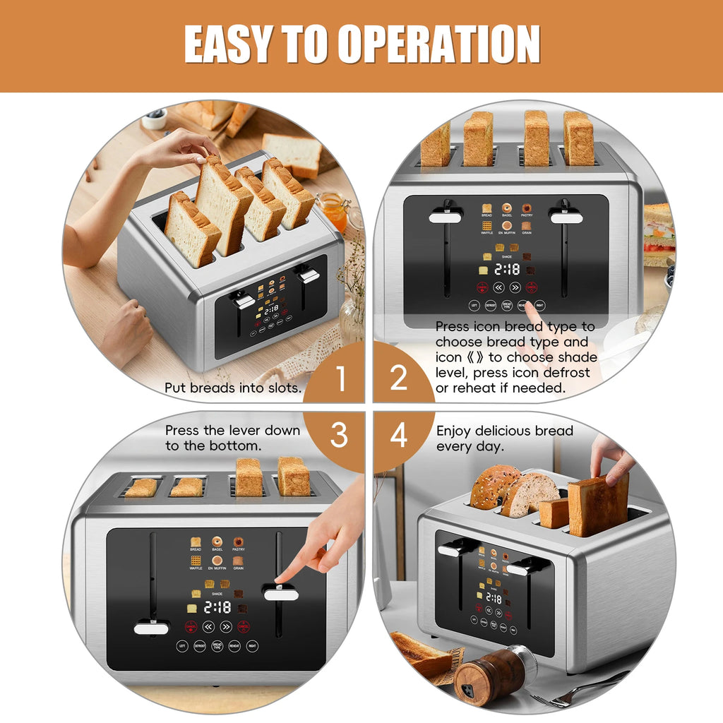 Toaster 4 Slice, Touchscreen