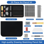 14/26/64/126 PCS Sketching Set, 3-Color Sketchbook, Blending Tools