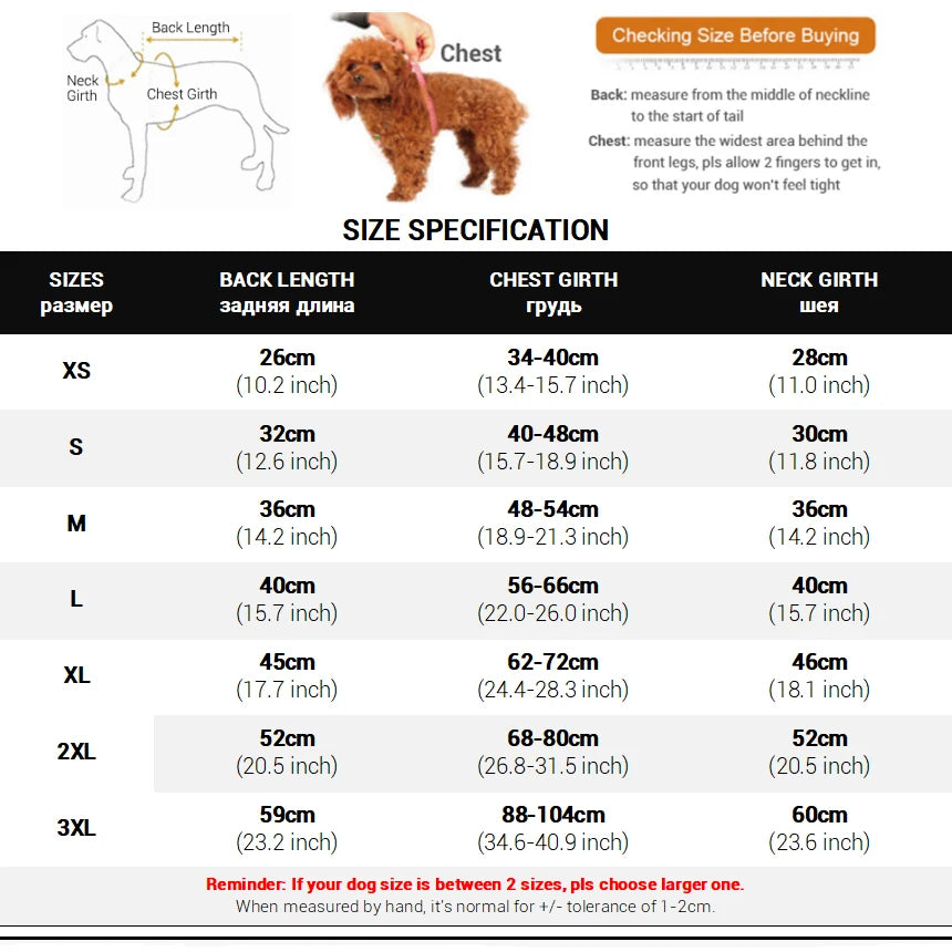 Pets Reversible Jacket, Waterproof