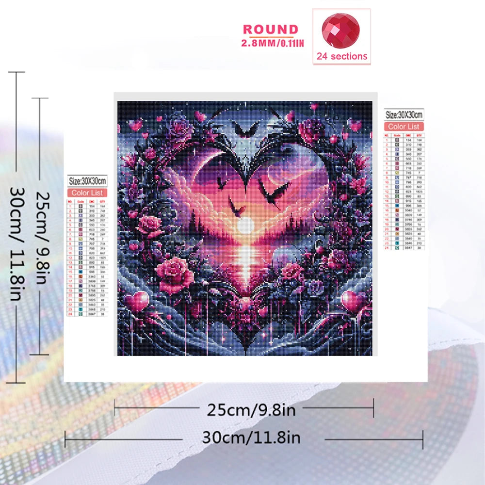 Diamond Painting Love Heart Landscape