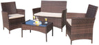 4 Pieces Outdoor Patio Furniture Sets