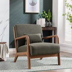 29*33*26 Inch  Wood Chair 105° Backrest Pillow