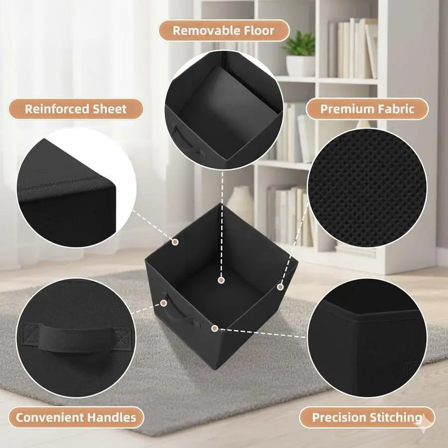 3/6-Pack 11" Collapsible Fabric Cube Storage Box