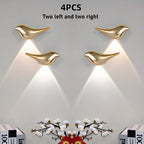 4pcs, Rechargeable Wall Lights  Motion Sensor Bird-Shaped