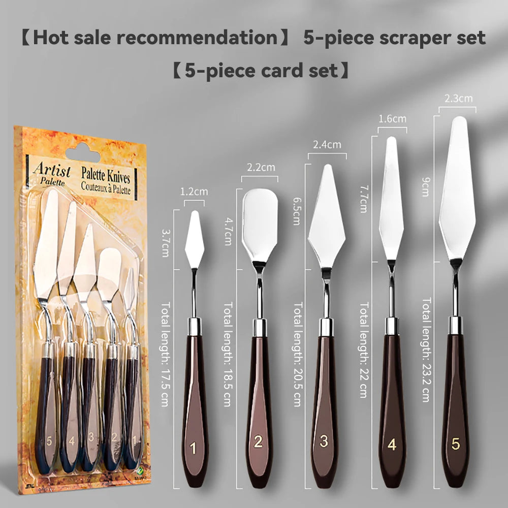 7Pcs/Set Stainless Oil Painting Knives Artist Tools