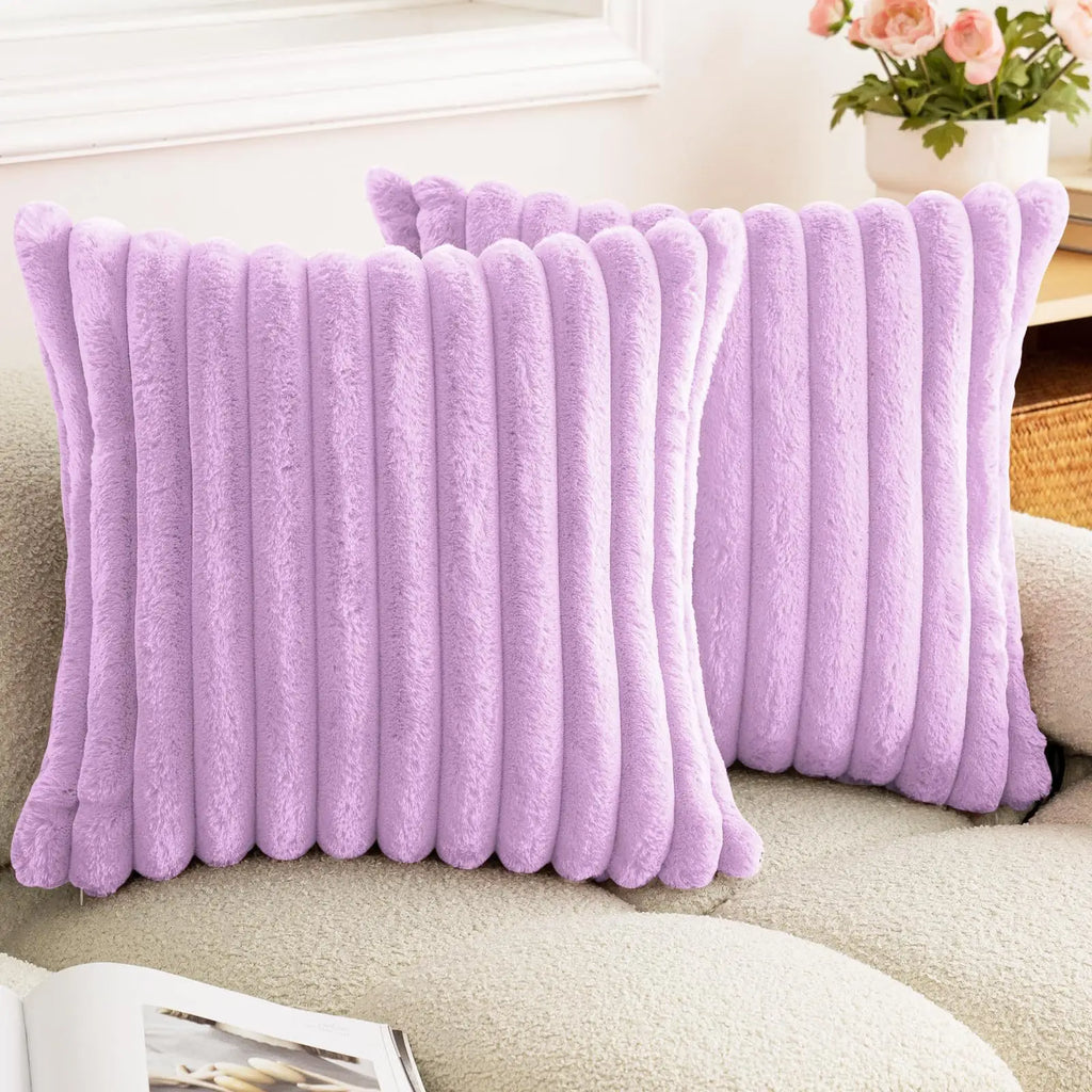 Faux Rabbit Fur Pillow Cover