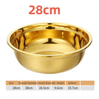 Round Golden Stainless Steel Colander
