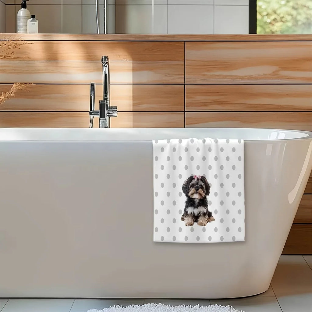 2-Pack Spotted Yorkshire Terrier Towels