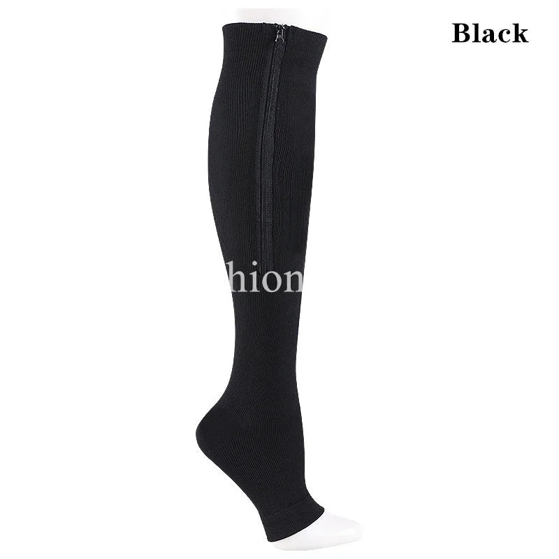 1 Pair Zipper Compression Socks