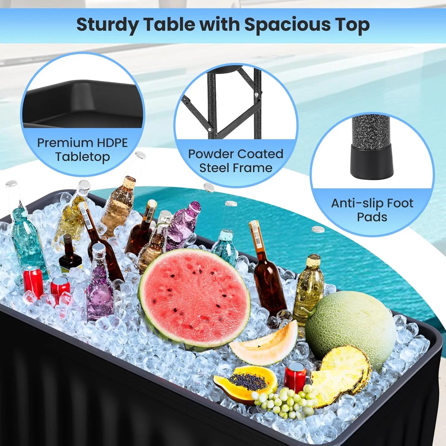 Folding Ice Cooler Table