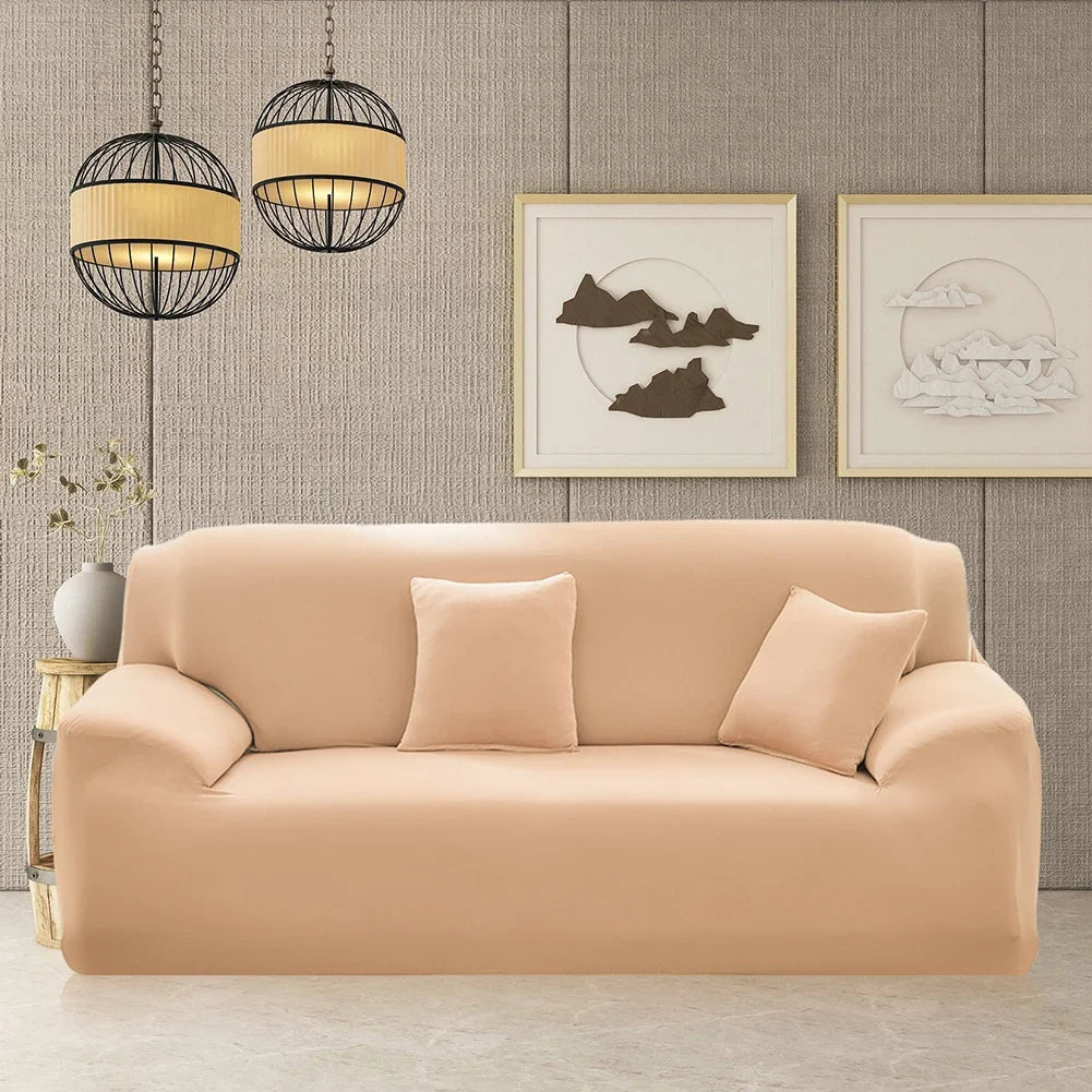 Solid Color Sofa Covers, Elastic