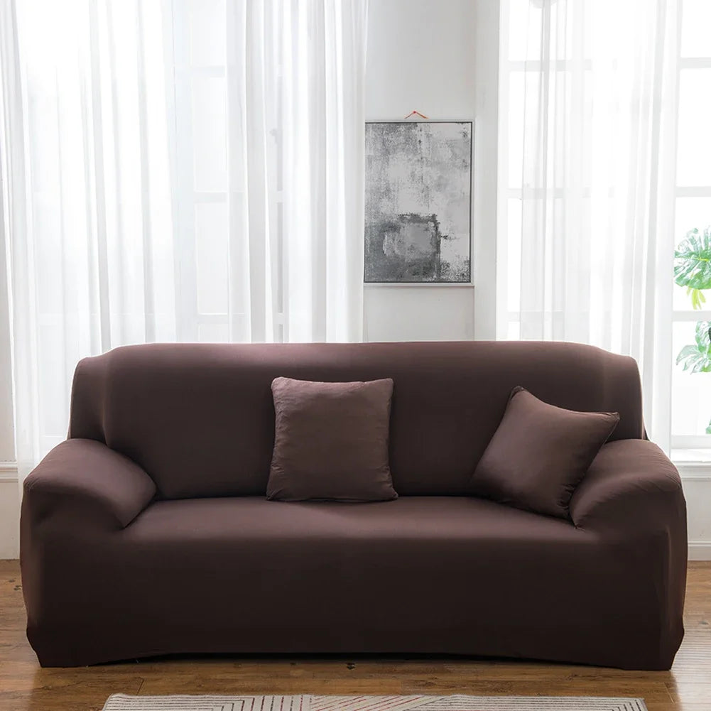 Solid Color Sofa Covers, Elastic
