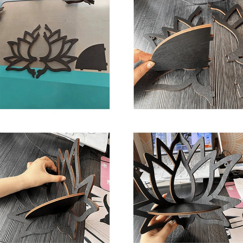 Wooden, Aromatherapy ,Wall Mounted Corner Shelf