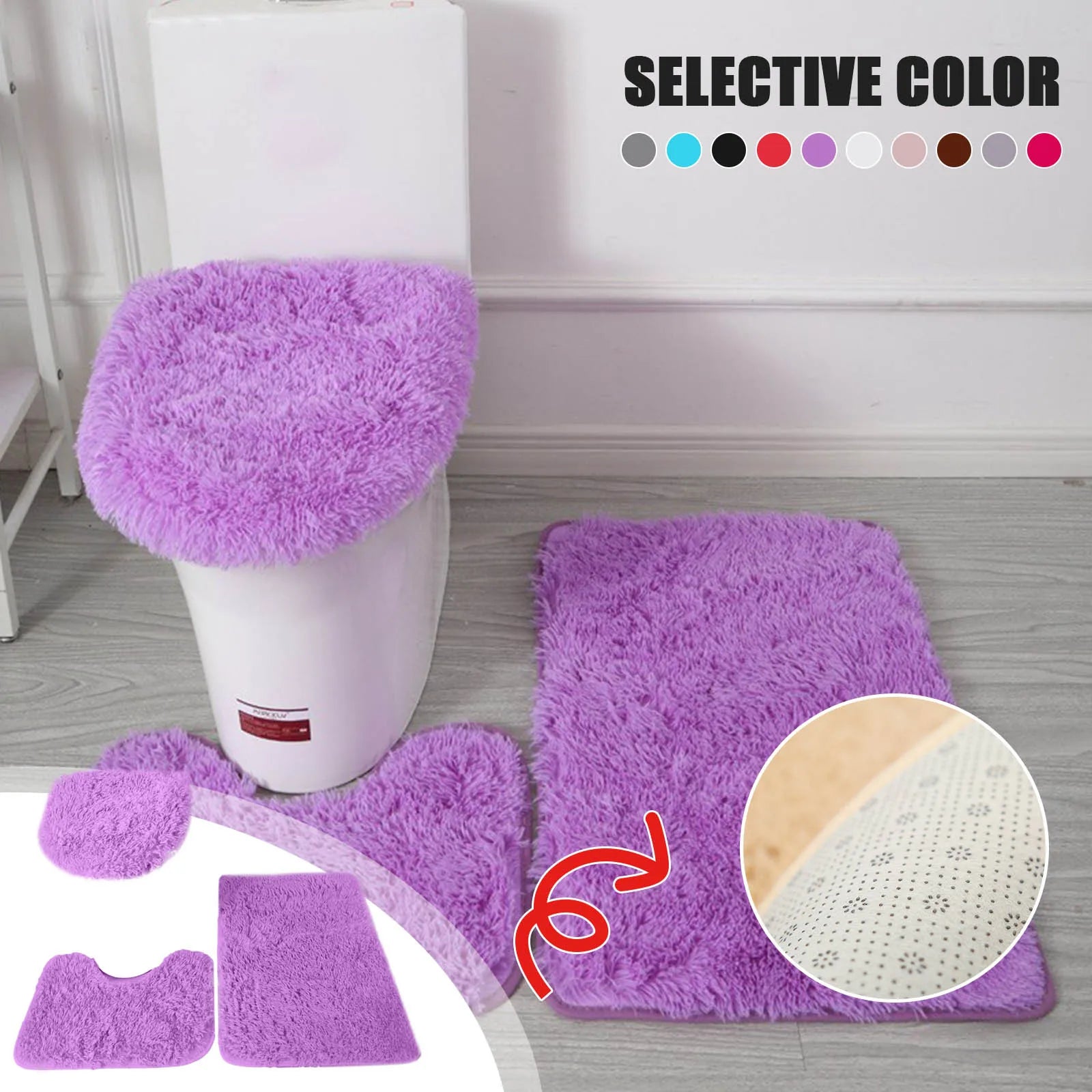 3pc/set Bathroom Rug Set