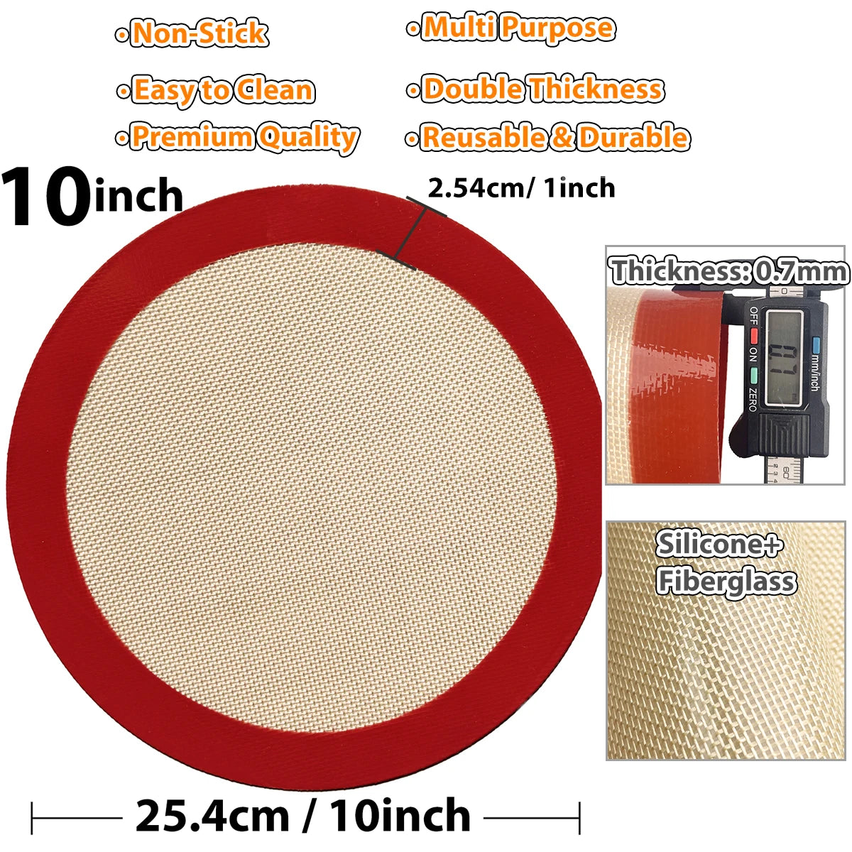 1/2PCS Silicone Baking Mats for Oven