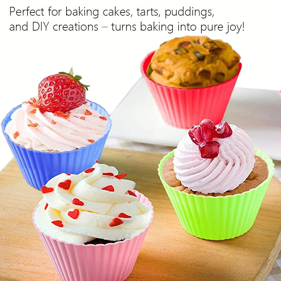 12Pcs Silicone Cupcake Set