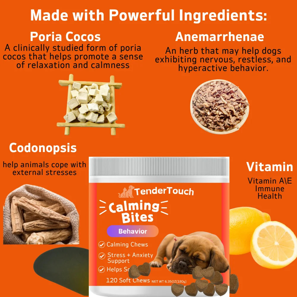 120 Chews - TenderTouch Calming for Dogs' Anxiety