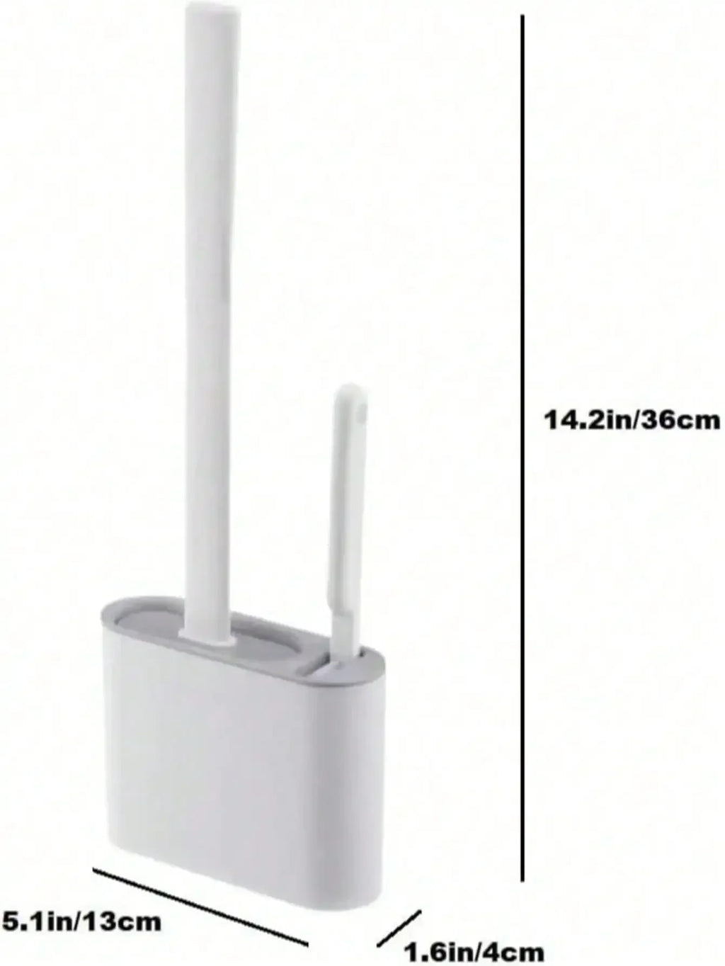 3-Piece Silicone Toilet Brush Set
