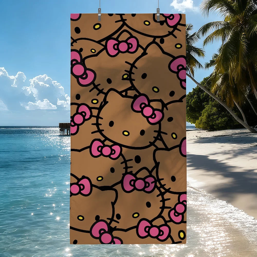 Hello Kitty Leopard Beach Towels