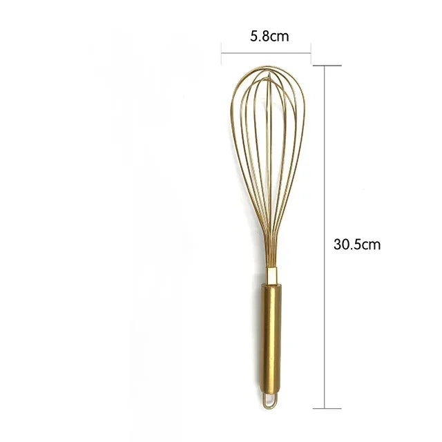 Gold Stainless Steel Whisk