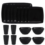 16/32Pcs Plastic Dinnerware Set