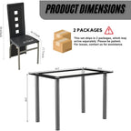 5-Piece Dining Set with Glass Table