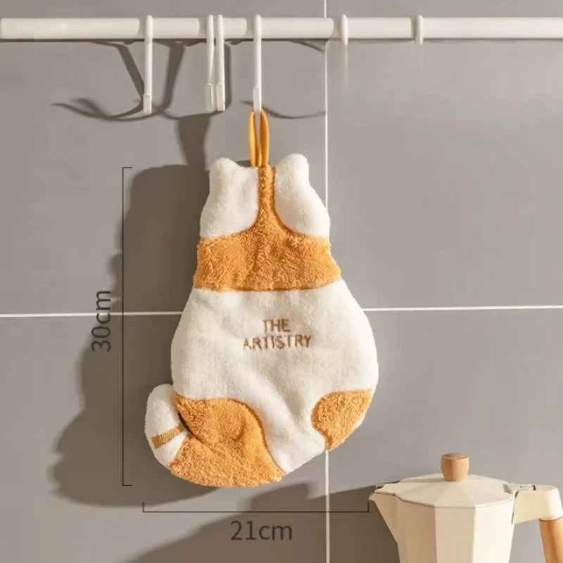 Cat Hanging Towel