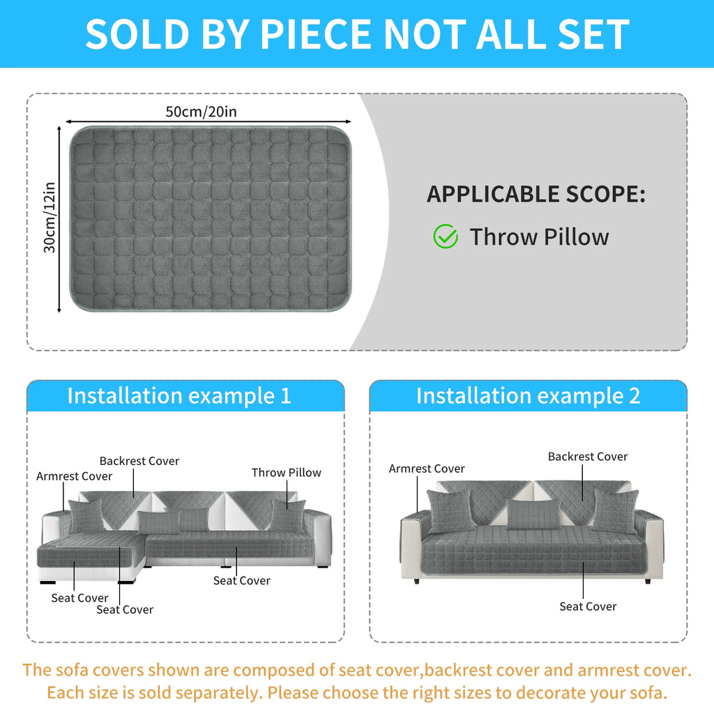 Flannel Quilted Sofa Covers