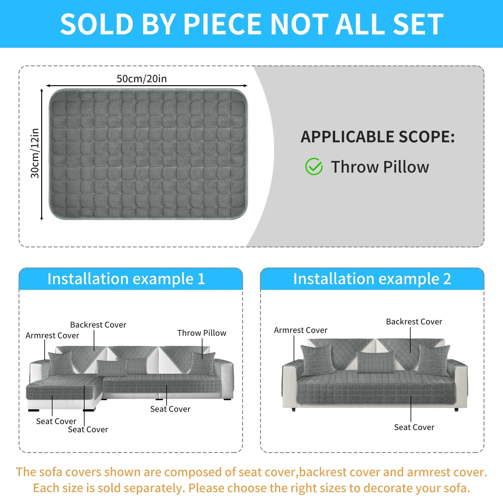 Flannel Quilted Sofa Covers