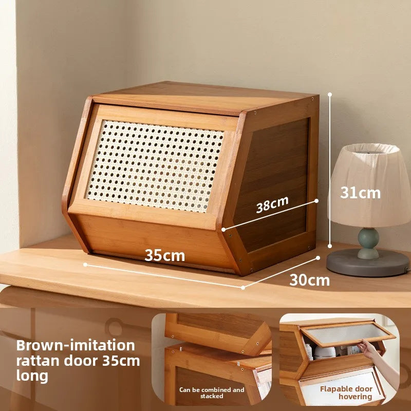 Bucket cabinet, storage can be stacked