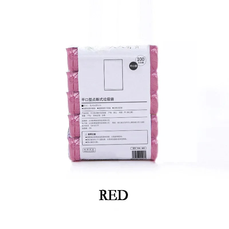 5 Rolls, 100Pcs Disposable Trash Bags