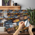 Vintage Faux Wall Tile Self-Adhesive Decal