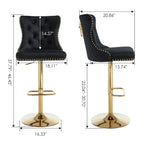 Set of 2 Swivel Chairs with Lion
