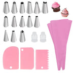 Silicone Piping Bags and Tips Set