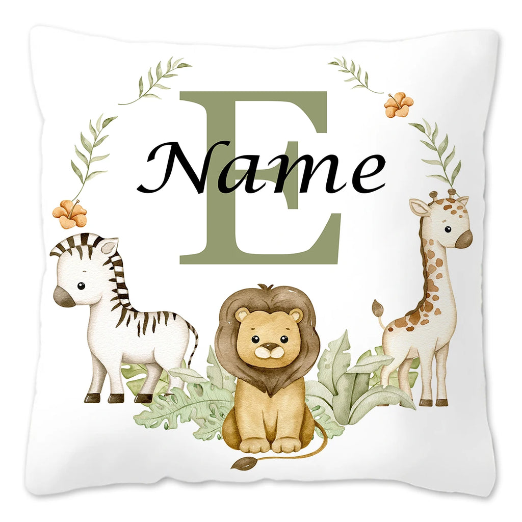 Animal with Name Pillow Case, Personalized