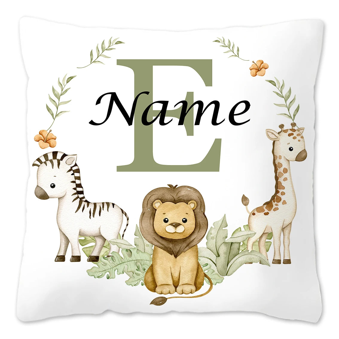 Animal with Name Pillow Case, Personalized