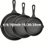 3PCS Pre-Seasoned  Iron Skillet Set