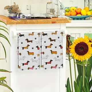 2-Pack of Dachshund Dish Towels