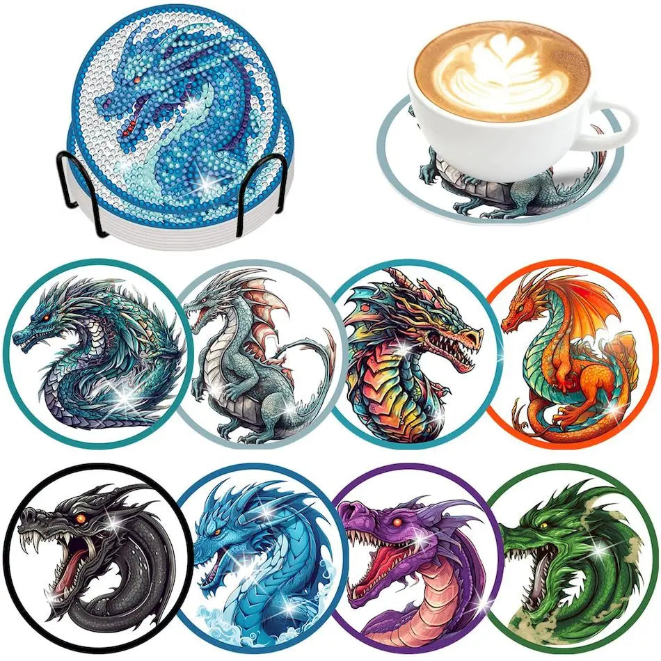8pcs/Set  Diamond Painting Coasters / Holder