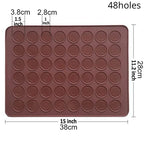 48/30 Holes Silicone Macaroon Baking Mold